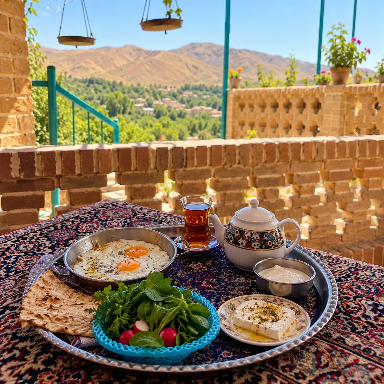 سفره‌ی صبحانه‌ی محلی